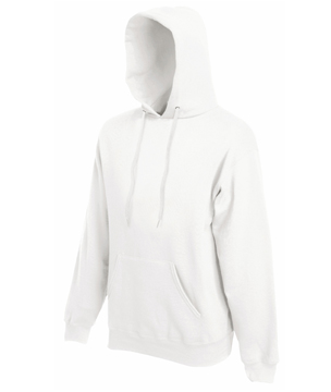 Толстовка мужская с капюшоном Fruit of the loom Hooded Sweat White ( белый , размер S , плотность 280 г/м2 )