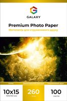 Односторонняя сатин фотобумага Galaxy для струйной печати, 10 x 15, 260 г/м2, 100 листов