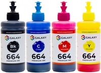 Комплект чернил Galaxy 664 для Epson (B/C/M/Y) 4x200 мл