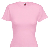 �������� ������� Fruit of the loom LADY-FIT Valueweight T Light Pink ( ������ ������� , ������ L , 100 % ������, ��������� 165 �/�2 )