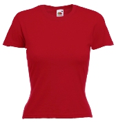 �������� ������� Fruit of the loom LADY-FIT Valueweight T Brick Red ( ��������-������� , ������ L , 100 % ������, ��������� 165 �/�2 )