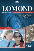 ���������� Lomond Super - Glossy ( ������ �3 , ��������� 280 �/�2 ������������� �����-��������� ) 20 ������