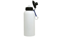 Термо-фляга спортивная для воды Sport Water Bottle под сублимацию металлическая цвет белый ( объем 400 мл )
