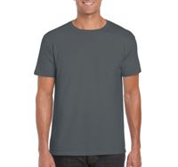 Футболка мужская Gildan 64000 Charcoal ( древесный уголь , размер 3XL , 100 % хлопок, плотность 153 г/м2 )
