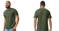 Футболка мужская Gildan 64000 Military green ( размер 4XL , 100 % хлопок, плотность 153 г/м2 )