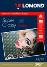 ���������� Lomond Super - Glossy ( ������ �4 , ��������� 295 �/�2 ������������� �����-��������� ) 20 ������