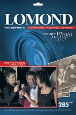 ���������� Lomond Super - Glossy ( ������ �4 , ��������� 280 �/�2 ������������� �����-��������� ) 20 ������