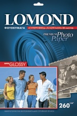 ���������� Lomond Super - Glossy ( ������ �3 , ��������� 260 �/�2 ������������� �����-��������� ) 20 ������