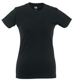 Футболка женская Russell Ladies Slim Tee Black ( Цвет: Черный, 100% хлопок, размер L, плотность 145 г/м²)