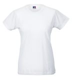 Футболка женская Russell Ladies Slim Tee White ( Цвет: Белый, 100% хлопок, размер L, плотность 140 г/м²)