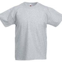 Футболка детская Fruit of the loom Valueweight T Heather Grey ( меланжево-серый, размер 3-4 года , 100 % хлопок, плотность 165 г/м2 )
