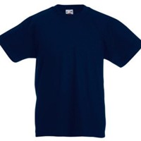 Футболка детская Fruit of the loom Valueweight T Deep Navy ( тёмно-синий, размер 3-4 года , 100 % хлопок, плотность 165 г/м2 )