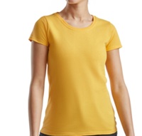 Футболка женская Fruit of the loom LADY-FIT Valueweight T Sunflower ( желтая , размер M , 100 % хлопок, плотность 165 г/м2 )