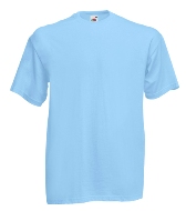 �������� ������� Fruit of the loom Valueweight T Sky Blue ( �������-������� , ������ L , 100 % ������, ��������� 165 �/�2 )